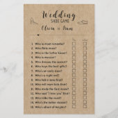 Rustiek Papier Vrijgezellenfeest Leuke Trouwschoen (Voorkant)