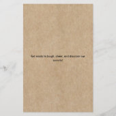 Rustiek Papier Vrijgezellenfeest Leuke Trouwschoen (Achterkant)