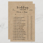 Rustiek Papier Vrijgezellenfeest Leuke Trouwschoen (Voorkant / Achterkant)