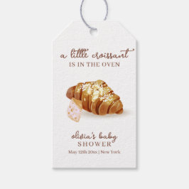 Rustiek Parijse Bakkerij Pastry Croissant Baby sho Cadeaulabel