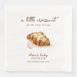 Rustiek Parijse Bakkerij Pastry Croissant Baby sho Servet