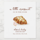 Rustiek Parijse Bakkerij Pastry Croissant Baby sho Wijn Etiket (Enkel label)