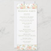 Rustiek pastel sinaasappel groen bloemenbruiloft p (Achterkant)