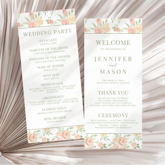 Rustiek pastel sinaasappel groen bloemenbruiloft p