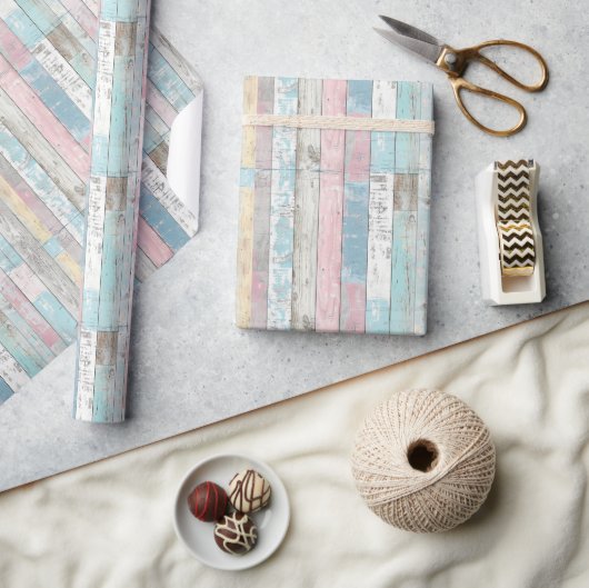 Rustiek pastelhouten inpakpapier (Crafts)