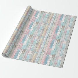Rustiek pastelhouten inpakpapier