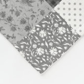 Rustiek  Patchwork Grijs Quiltpatroon Fleece Deken (Hoek)