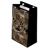 Rustiek patchwork patroon klein cadeauzakje (Achterkant Gekanteld)