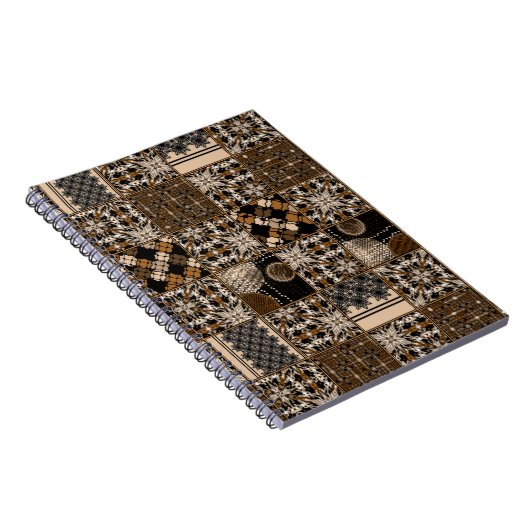 Rustiek patchwork patroon notitieboek (Rechterzijde)