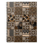 Rustiek patchwork patroon notitieboek (Voorkant)