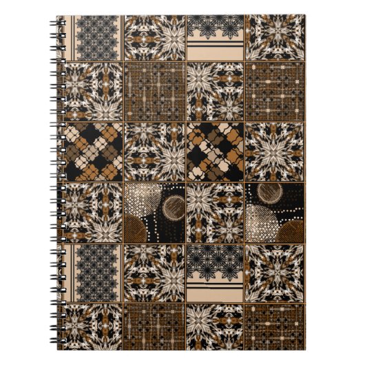 Rustiek patchwork patroon notitieboek (Voorkant)