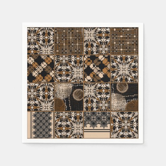 Rustiek patchwork patroon servet (Voorkant)