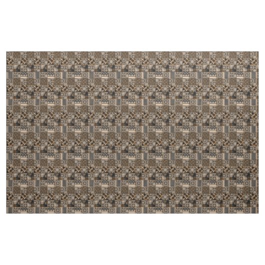 Rustiek patchwork patroon stof (Yard (91,4 cm))