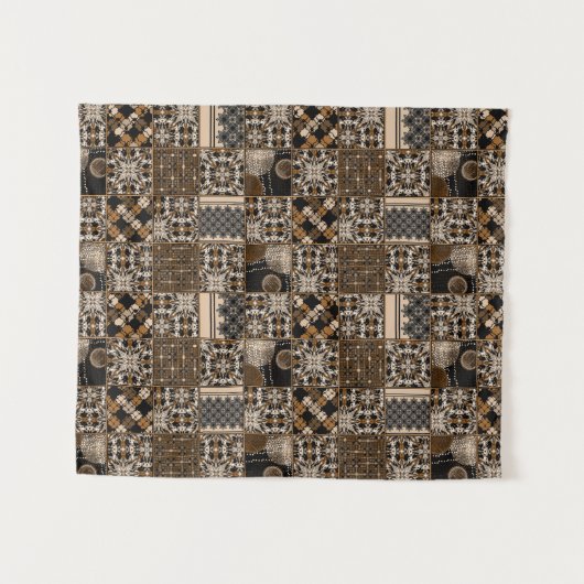 Rustiek patchwork patroon wandkleed (Voorkant (horizontaal))