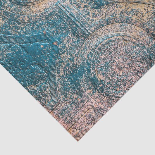 Rustiek Patina Tissue Papier met Boho tinten (Detail)
