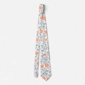 Rustiek patroon met roze bloemen stropdas (Achterkant)