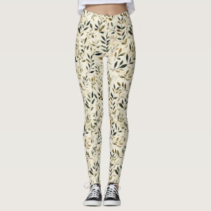 Rustiek patroon van geperste bladeren – Herfst Bot Leggings