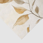 Rustiek Patroon van Geperste Bladeren – Herfst Bot Tissuepapier (Detail)