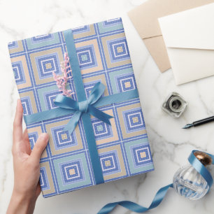 Rustiek patroon van pleinen in patchwork stijl cadeaupapier