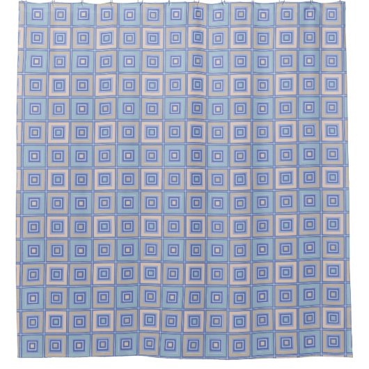 Rustiek patroon van pleinen in patchwork stijl douchegordijn (Voorkant)
