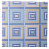 Rustiek patroon van pleinen in patchwork stijl tegeltje (Voorkant)