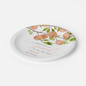 Rustiek perzik thema Baby shower papier Bord (Gekanteld)
