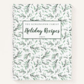 Rustiek Pine Branch Pattern Vakantie Recept Notitieboek (Voorkant)