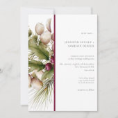 Rustiek Pine Winter Boeket Rood Kaart (Voorkant)