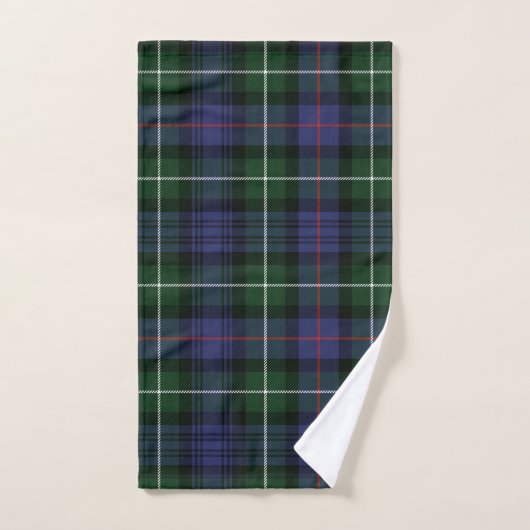 Rustiek Plaid Paarse en Groene Elegant Tartan Handdoek (Handdoek)