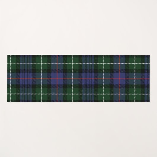 Rustiek Plaid Paarse en Groene Tartan Yogamat (Voorkant (horizontaal))