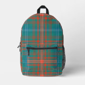 Rustiek Plaid Sinaasappel Wilson Tartan Bedrukte Rugzak (Voorkant)