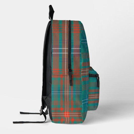 Rustiek Plaid Sinaasappel Wilson Tartan Bedrukte Rugzak (Links)