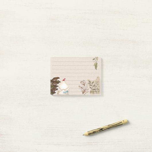 Rustiek plakboek Kraft papier Collage Antiek Bruin Post-it® Notes (Op bureau)