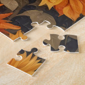 Rustiek platteland Hoogland Koe Zonnebloemen Legpuzzel (Zijkant)