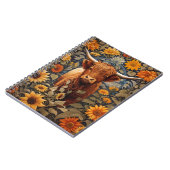 Rustiek platteland Hoogland Koe Zonnebloemen Notitieboek (Linkerzijde)