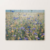 Rustiek platteland korenbloemenveld legpuzzel (Horizontaal)