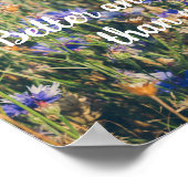 Rustiek platteland korenbloemenveld poster (Hoek)