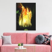 Rustiek, pompoen bloesem verpakt canvas (Insitu (Woonkamer))