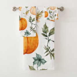 rustiek pompoenpatroon bad handdoek