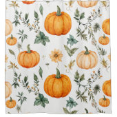 rustiek pompoenpatroon douchegordijn (Voorkant)