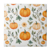 rustiek pompoenpatroon tegeltje (Voorkant)