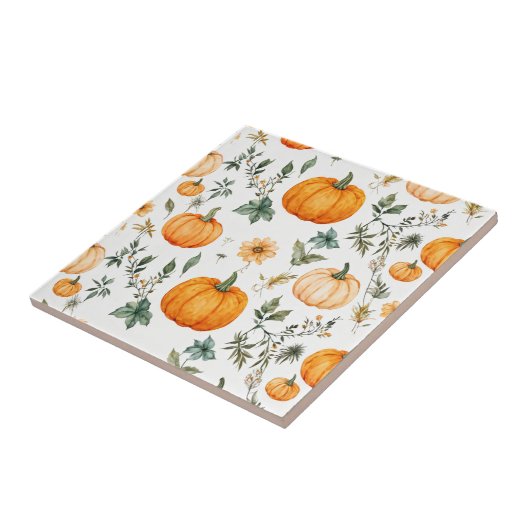 rustiek pompoenpatroon tegeltje (Zijkant)