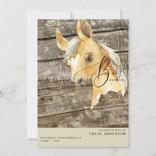 Rustiek Pony Baby shower Invitation Kaart