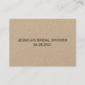 Rustiek raden hoeveel Vrijgezellenfeest spel Visitekaartje (Achterkant)