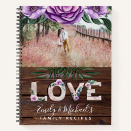 Rustiek recept boek Heirloom bruiloft foto geschen