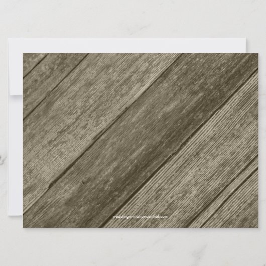 Rustiek Red Bandana en Barn Wood repetitie diner Kaart (Achterkant)