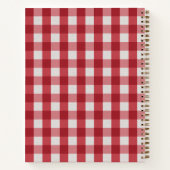Rustiek Red Gingham Linnen Boerderij Familie Recep Notitieboek (Achterkant)