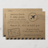 Rustiek, Reizen Thema Bruiloft Uitnodigen Kaart (Voorkant / Achterkant)