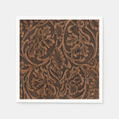 Rustiek reliëf leder servet (Voorkant)