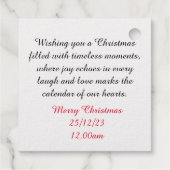 Rustiek rendier bedankjes labels (Achterkant)